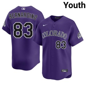 COL Rockies #83 Youth Brennan Bernardino MLB Purple Jerseys 738226-560