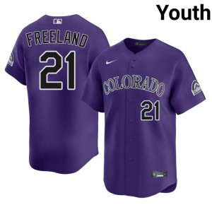 Colorado Rockies Kyle Freeland #21 Youth Stitched Purple Jerseys 974118-402