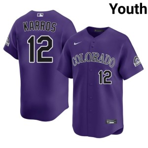 The Rocks Kyle Karros Youth #12 Game Purple Jersey 724818-469