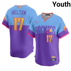 Rox Todd Helton #17 Youth City Connect Purple/Blue Authentic Jerseys 840455-509